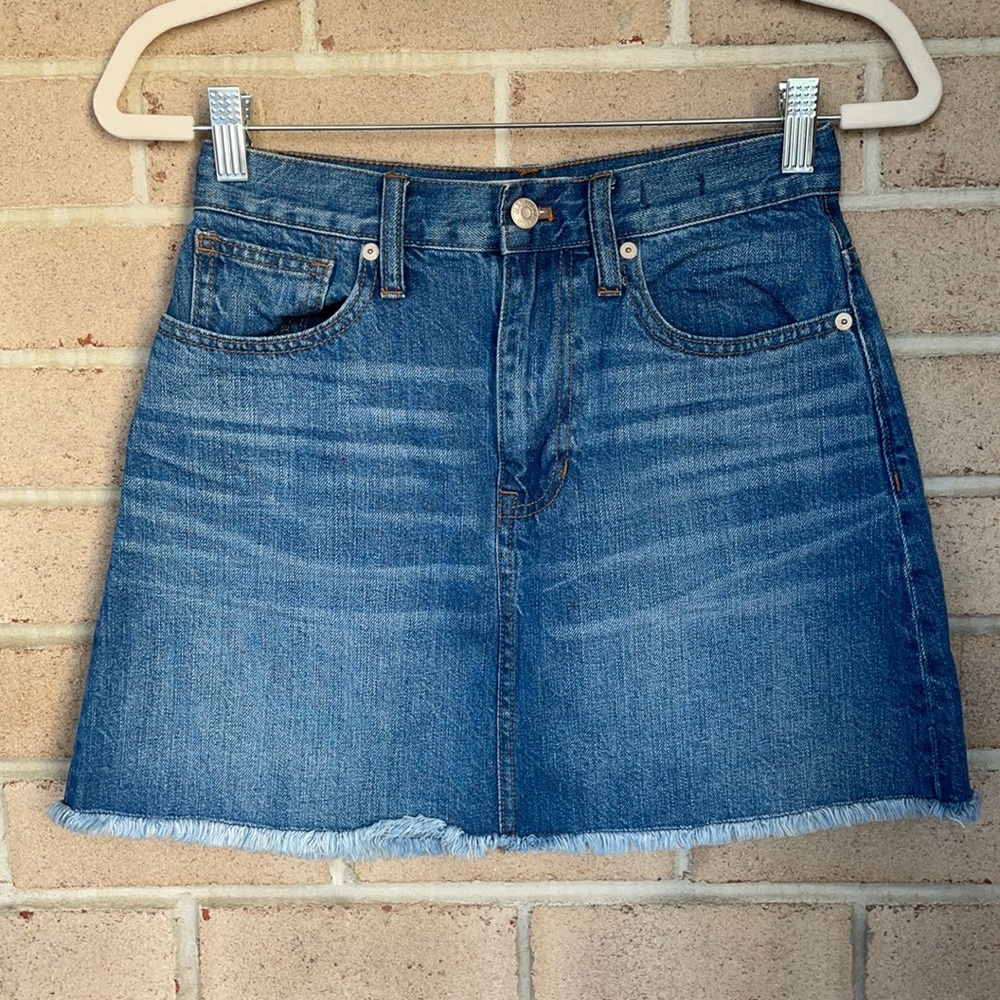 Madewell Rigid Denim A-Line Mini Skirt